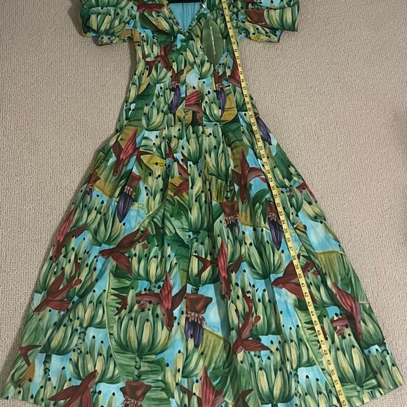 Farm Rio Blue Banana Pingo Midi Dress (SOLD OUT) - Picture 6 of 12